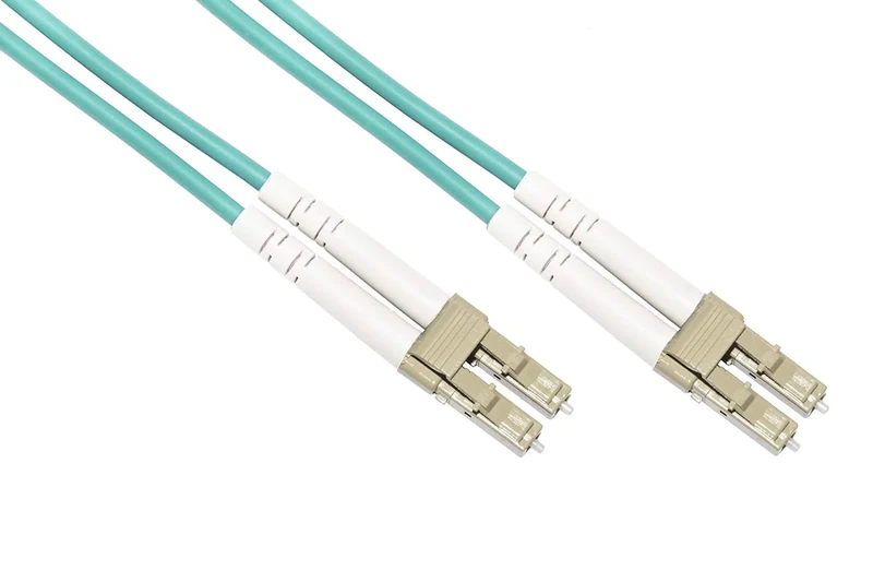 LINK LKLCLC35100 Fiber Optic Cable LC To LC Multimode Duplex Om3 50/125,Green, 100 m