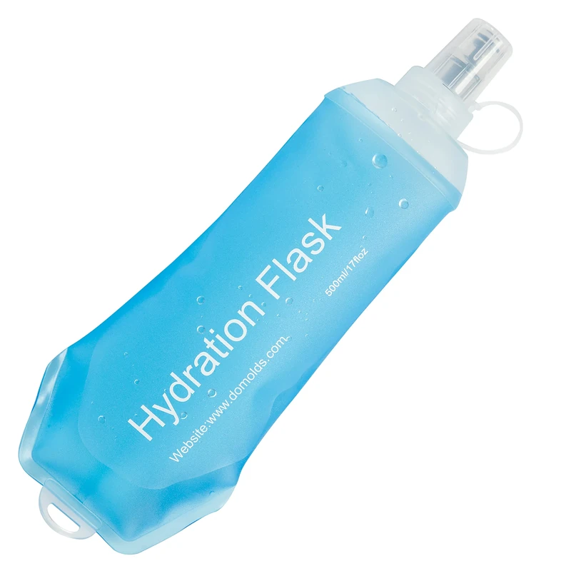 AXEN 500ML Soft Flask, TPU Foldable Running Hydration Flask, Soft Collapsible Water Bottle for Hydration Pack Cycling Marathon Running Hiking