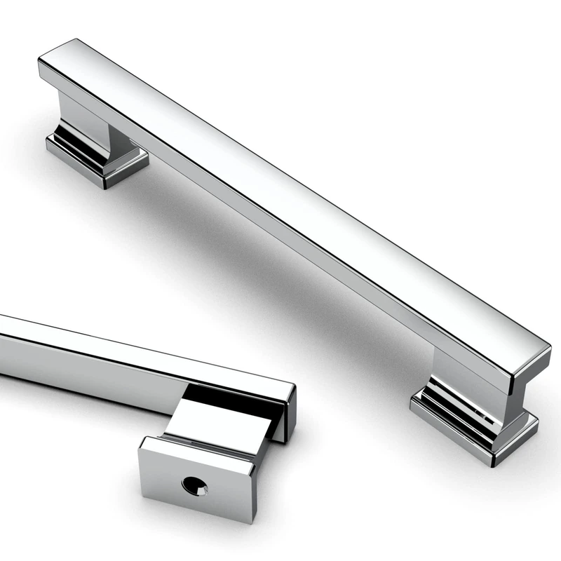 Asidrama 20 Pack 5 Inch(128mm) Polished Chrome Kitchen Cabinet Handles, Cabinet Pulls Kitchen Cabinet Hardware for Cupboard Drawer Handles Dresser Pulls