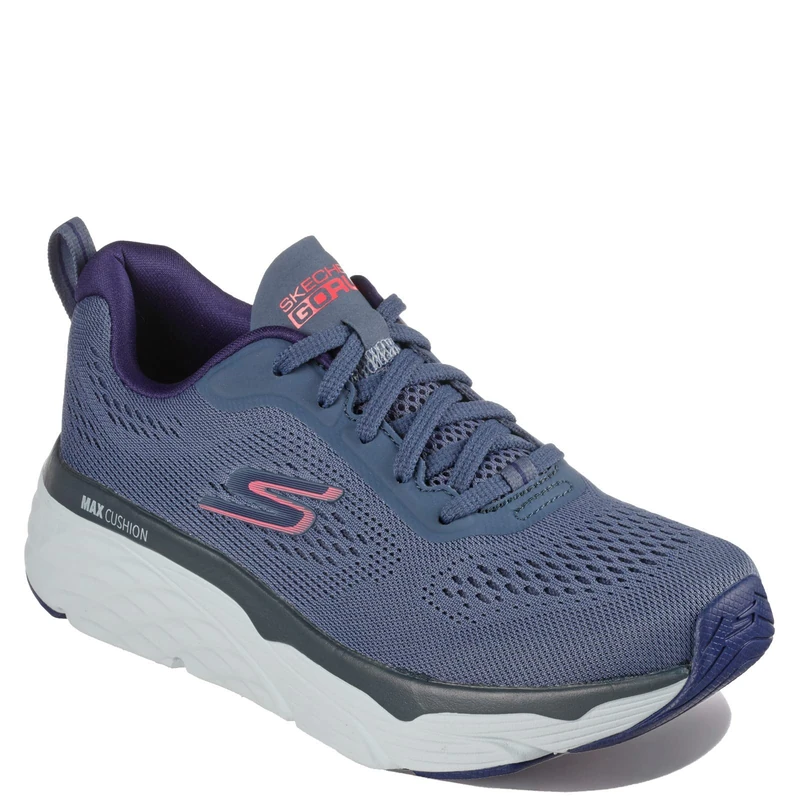 Skechers Max Cushioning Elite Mesh Lace-Up Blue/Pink 9 B (M)
