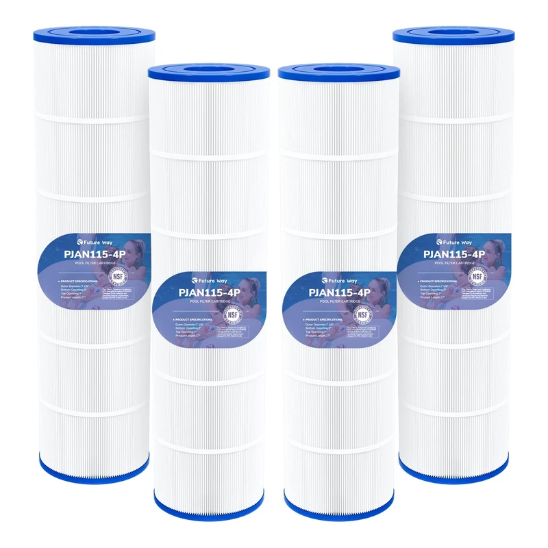 Future Way CL460 / CV460 Filter Cartridges Compatible with Jandy Pool Filter, Pleatco PJAN115, R0554600, Filter # A0558000, 4x115 sq.ft, 4-Pack