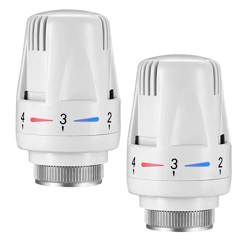 Thermostatic Radiator Head, 2 Pcs TRV Smart Radiator Thermostat Radiator Valve Replacement Head, Thermostatic Radiator Valve Heating System Temperature Control Heads for Home Office (2)