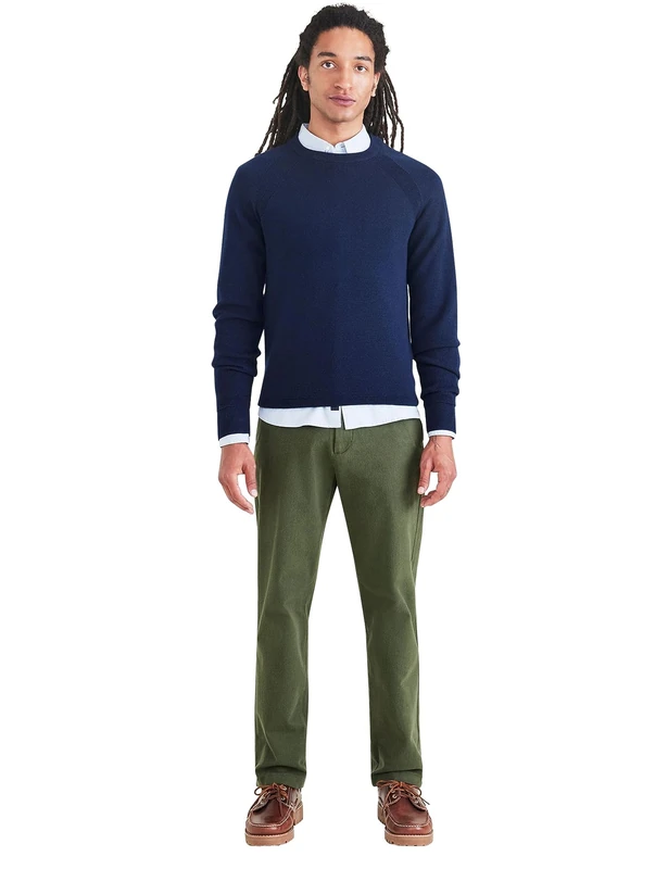 Dockers Men's Smart 360 Flex Chino Slim Casual Pants, Forest Night, 28W / 32L