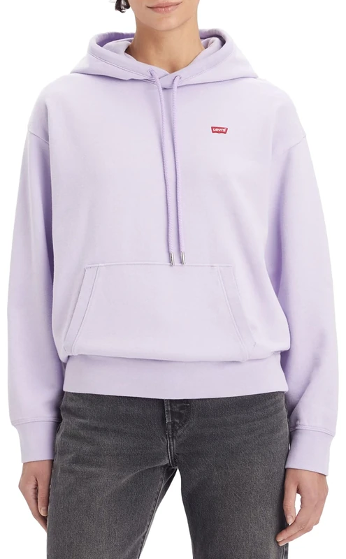 Levi's Women's Standard Sweatshirt Hoodie, Purple Rose, XXS