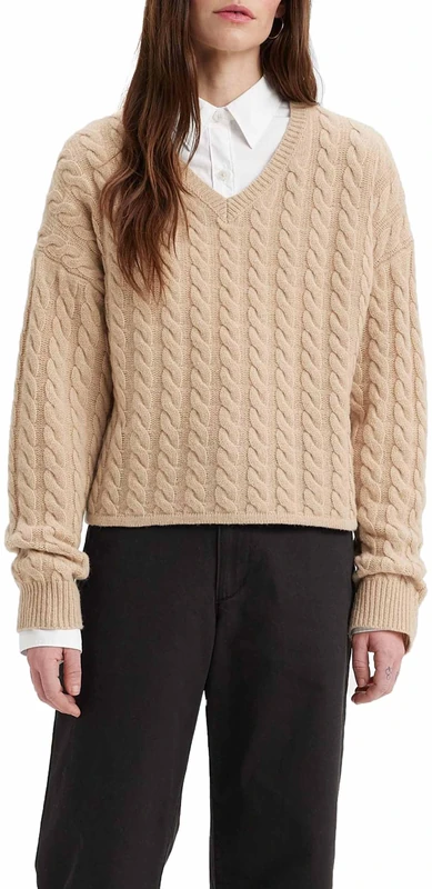 Levi's Women's Rae Sweater, Macadamia, XS