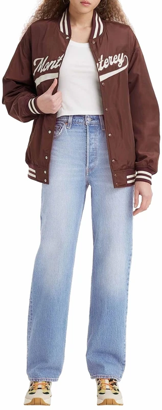 Levi's Women's Ribcage Full Length Jeans, Samba Tango Light, 24W / 34L