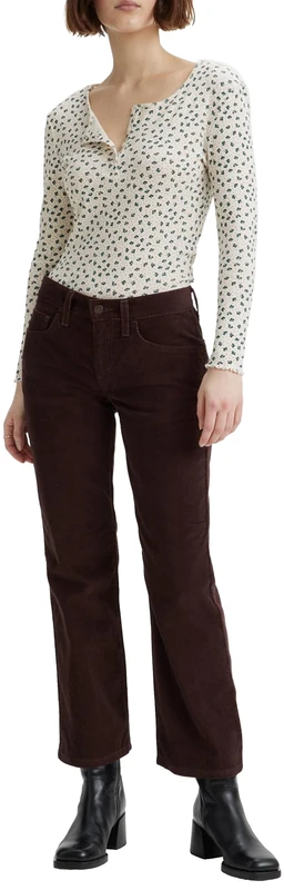 Levi's Women's Middy Ankle Boot Shorts, Mole, 29W / 29L