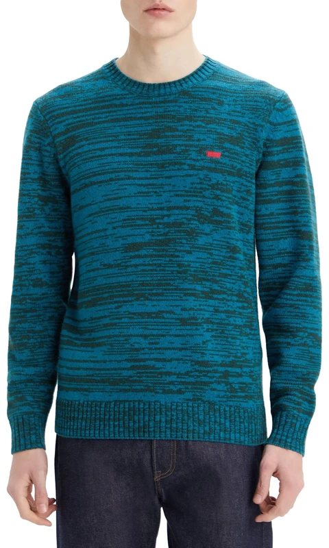 Levi's Men's Original Housemark Sweater Sweatshirt, Ocean Depths, XL