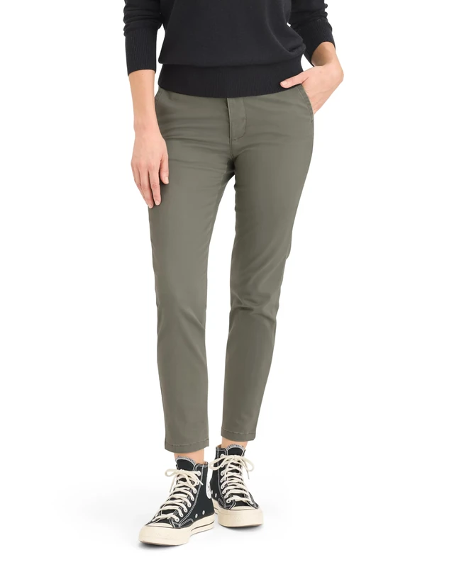 DOCKERS Women's Weekend Chino Skinny Pants, CAMO, 33W Extra Long