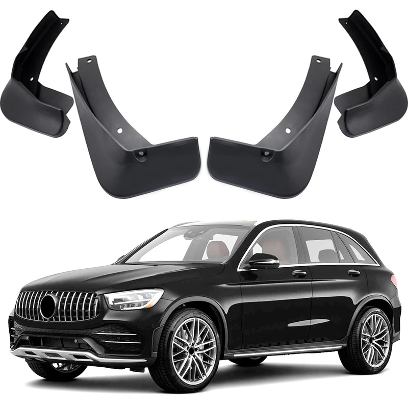 MOERTIFEI Car Mudguard Fender Mud Flaps Splash Guard Compatible with 2020-2022 Mercedes-Benz GLC AMG-Line/AMG GLC 43 (Models with Running Boards)