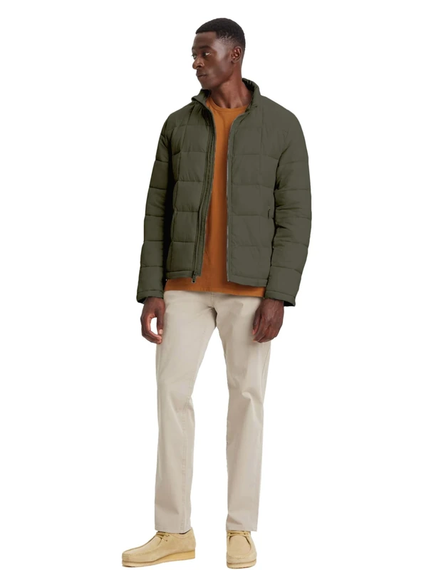 Dockers Nylon Lightweight Quilted Jacket Forest Night Xxl - Image 1