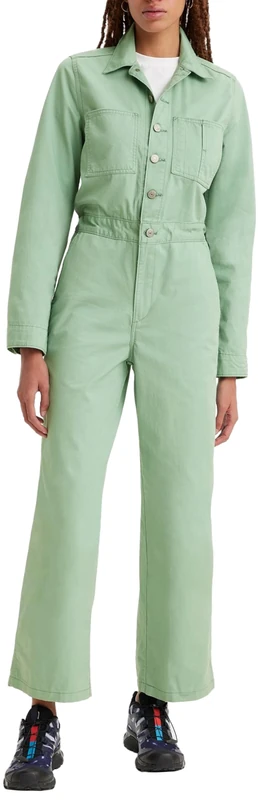 Levi's Women's ICONIC JUMPSUIT dresses, GRANITE GREEN,