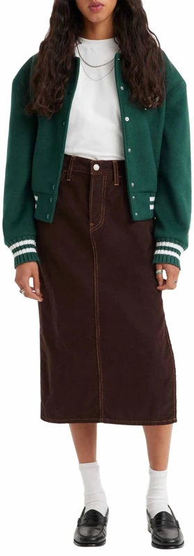 Levi's Women's Side Slit Skirt Skirt, MOLE,