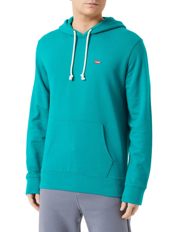 Levi's Men's Sweatshirt Hoodie, Sporting Green, XS