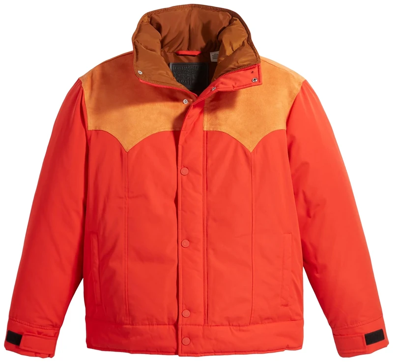 Levi's men's WEBSTER WESTERN PUFFER Jacket, VALIANT POPPY, L