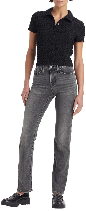 Levi's Women's 314 Shaping Straight Jeans, River Rock, 28W / 34L