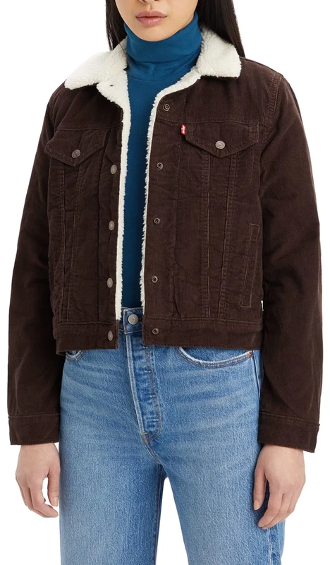 Levi's Women's Original Sherpa Trucker Jacket, Mole, XXS