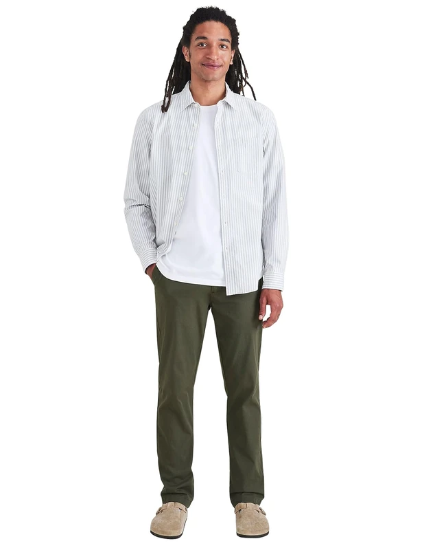 Dockers Men's Smart 360 Flex Chino Slim Casual Pants, Dockers Olive, 29W / 30L