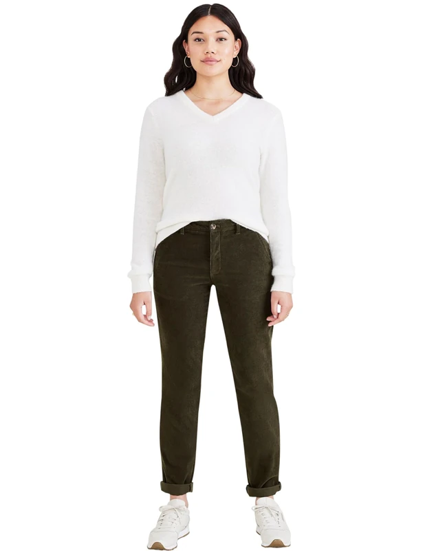 DOCKERS Women's Weekend Chino Slim Pants, FOREST NIGHT, 24W Long