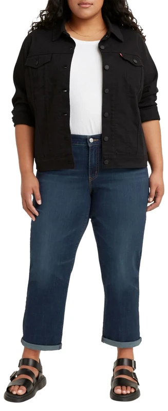 Levi's Women's Plus Size Boyfriend Jeans, Cobalt Layer Plus, 14