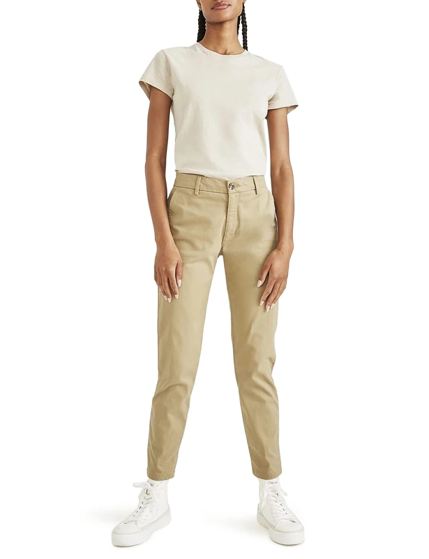 DOCKERS Women's Weekend Chino Skinny Pants, HARVEST GOLD, 28W Long