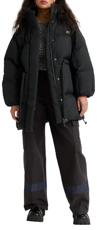 Levi's Women's Pillow Bubble Mid Jacket, Caviar, XXS