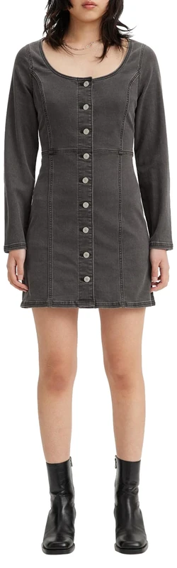 Levi's Women's Veda Denim Dress, Cool Smoke 2, M - Image 1