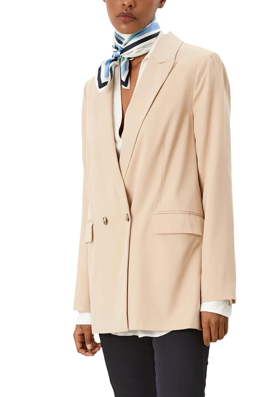 s.Oliver BLACK LABEL Women's 150.10.202.15.152.2110535 Blazer, Beige, 16