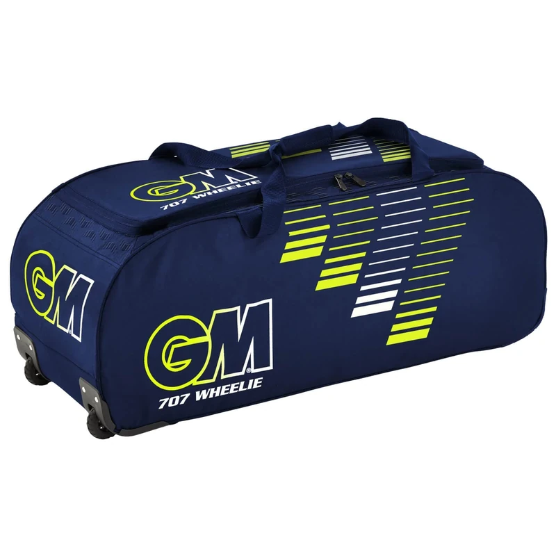 Gunn & Moore GM Cricket Wheelie Duffle Bag Holdall, Navy, M - Image 1