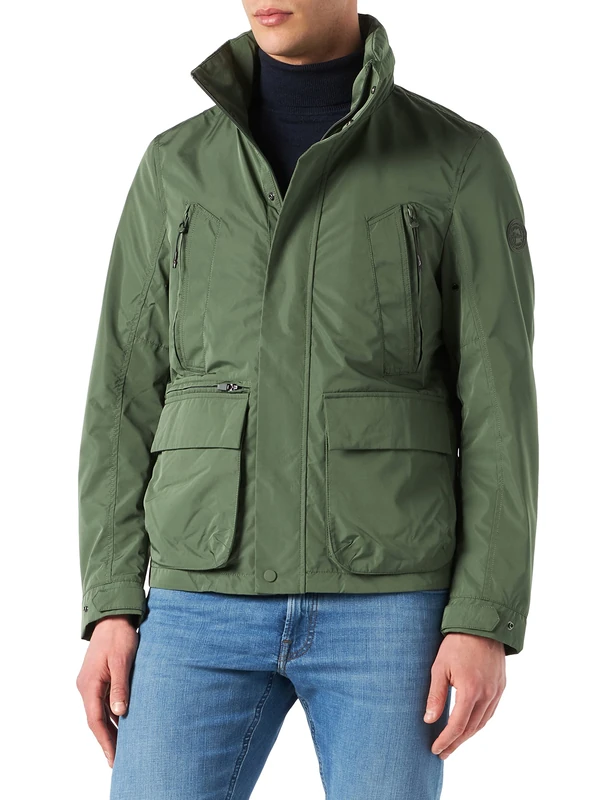 s.Oliver Men's 130.12.202.16.150.2109254 Long-Sleeved Jacket, Khaki/Olive, XXL