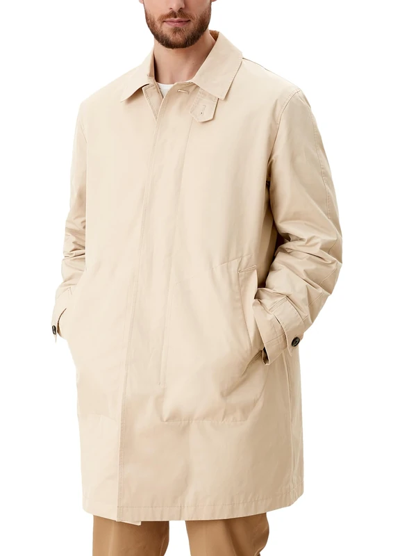s.Oliver Men's 130.12.202.16.151.2109259 Coat Long Sleeve Comfort F, Beige, 38