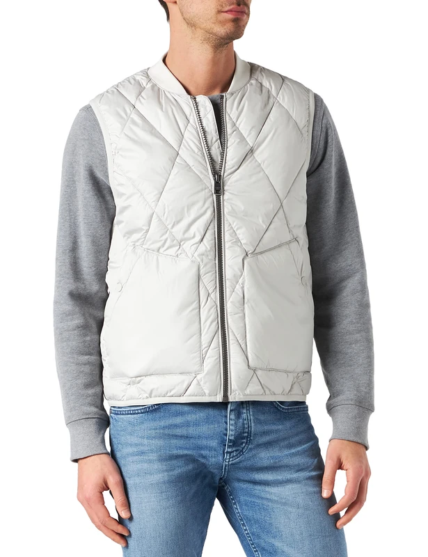 s.Oliver Men's 130.12.202.16.155.2109250 Sleeveless Vest, Light Grey, XL