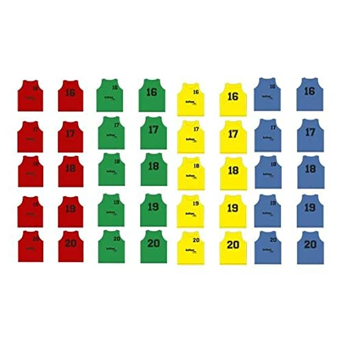 Vest Brand Softee Model Set of 5 Numbered Softee Bibs from 16 to 20 Green