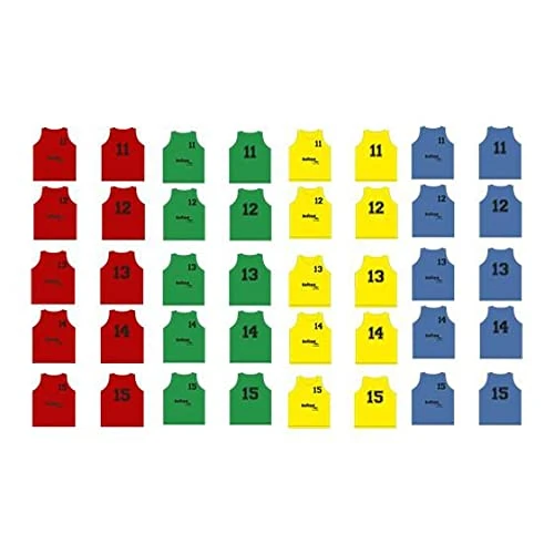 Vest Brand Softee Model Set of 5 Numbered Softee Bibs from 11 to 15 Green