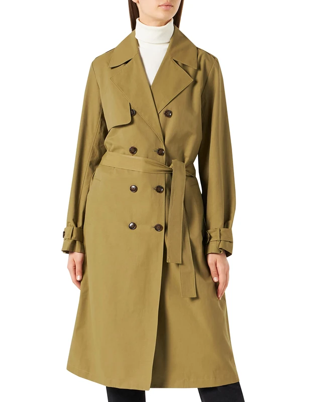 The Drop Women's Noa Trench Coat, Martini Olive, XS