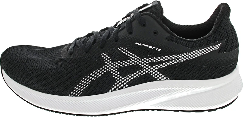 ASICS Men's Patriot 13 Sneaker, Black White, 10.5 UK - Image 1