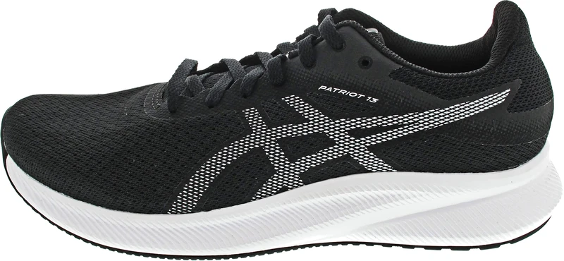 ASICS Men's Patriot 13 Sneaker, Black White, 6.5 UK