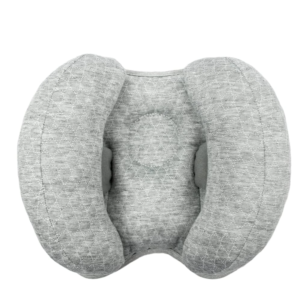 KAKIBLIN Baby Head Neck Support Pillow, 2 in 1 Banana Neck Pillow for Babies, Baby Travel Pillows for Stroller,Adjustable Newborn Head Pillows for Kids Boys Girls, Gray