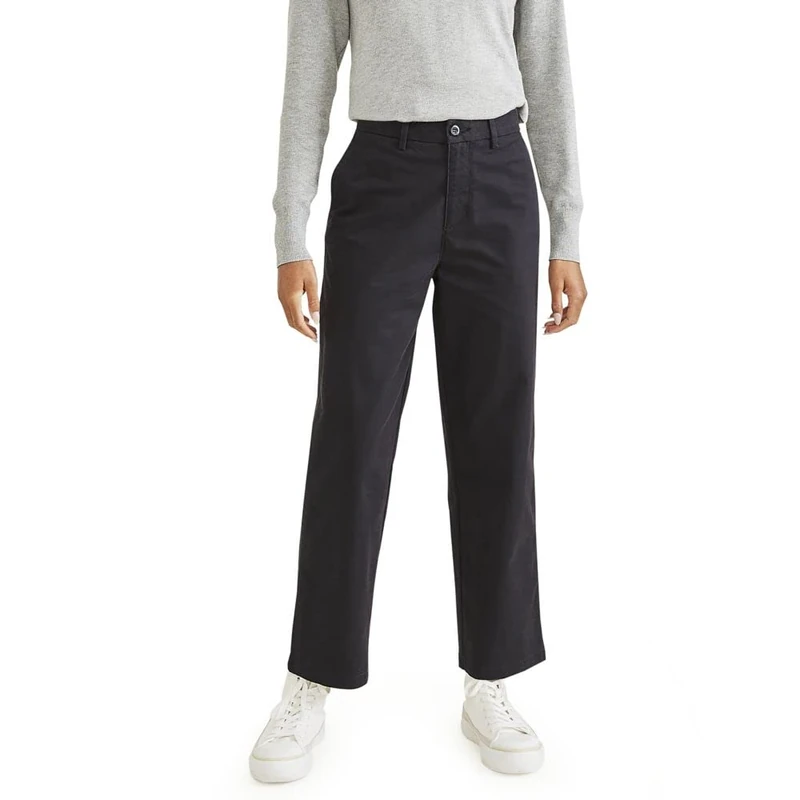 DOCKERS Women's Weekend Chino Slim Pants, BEAUTIFUL BLACK, 28W Extra Long