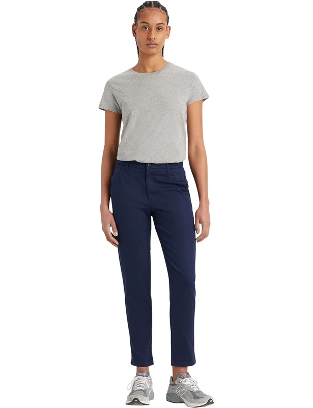 DOCKERS Women's Weekend Chino Slim Pants, PEMBROKE, 26W Long
