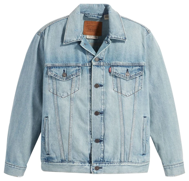 Levi's Men's New Relaxed Fit Trucker Jacket, Huron Waves, XS