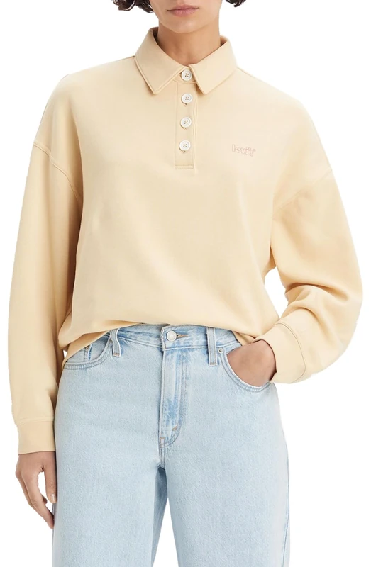 Levi's Women's Stevie Sweatshirt, White Smoke, XXS - Image 1