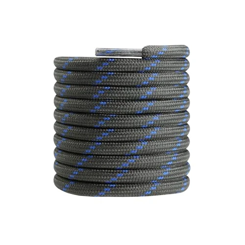 CCSOFTIME Round Work Boot Laces - Heavy Duty, Thick Replacement Laces for Men, Women, Adults - Walking, Hiking, Steel Toe, Safety, Hunting Boots