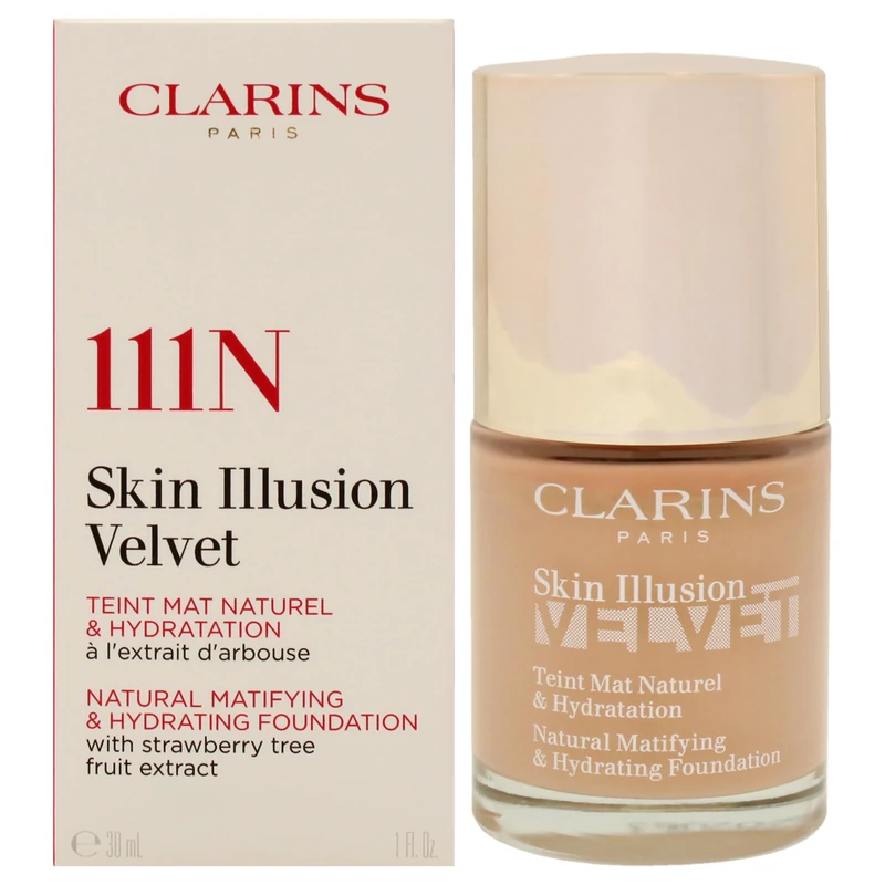 CLARINS Skin Illusion Velvet Natural Matifying & Hydrating Foundation - 111N Auburn 30 ml