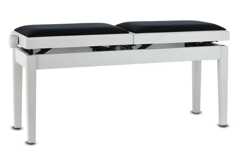 GEWA Piano Bench Deluxe Double, white matte