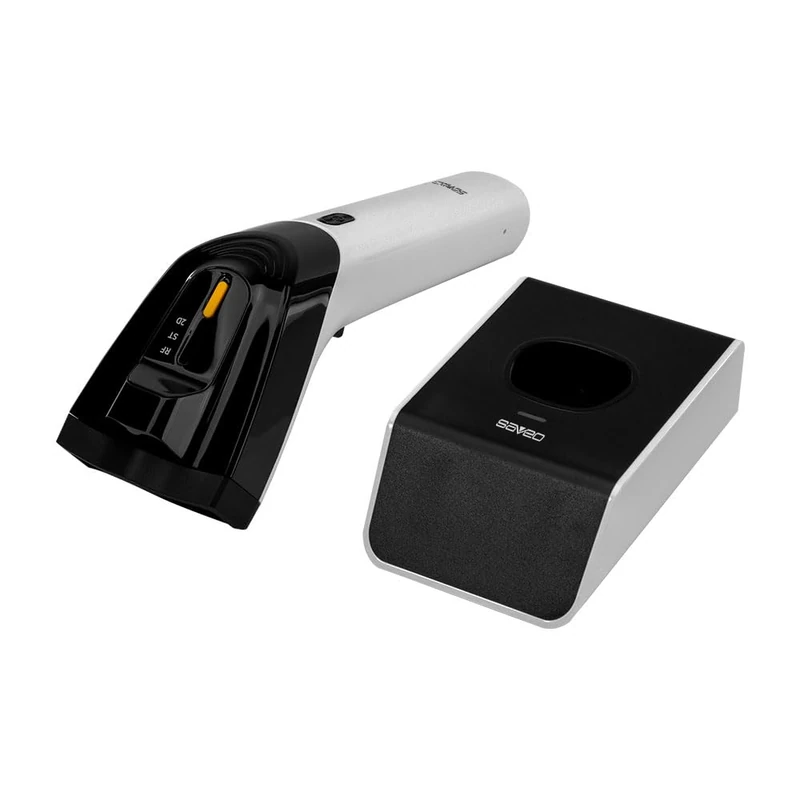 Saveo BOLT 2D (S12D) Barcode Scanner, Universal quick-release device mount system, Waterproof & Shock Proof, Supports Android, iOS, and Windows devices, Docking station for dual fast charge (included) - Image 1