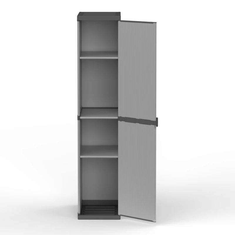 mongardi HIGH Cabinet 1 Door, Polyvinyl Chloride, Black/Light Grey - Image 1