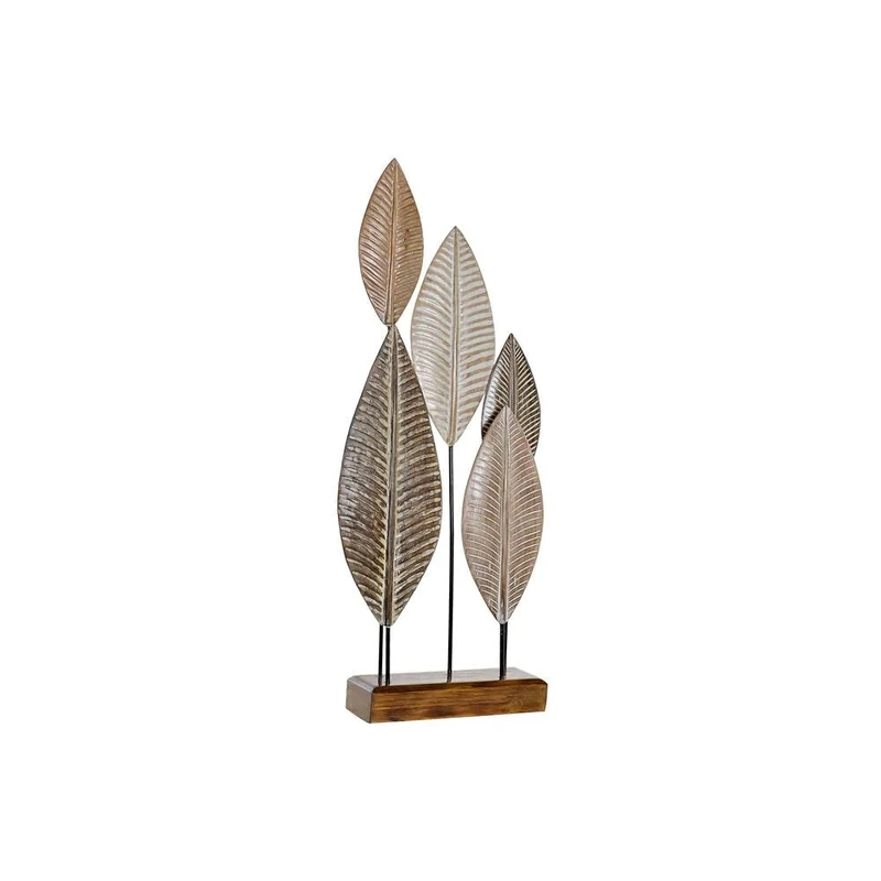 Dkd Home Decorative Figurine Bamboo Iron Leaves (33 x 10 x 81 cm)