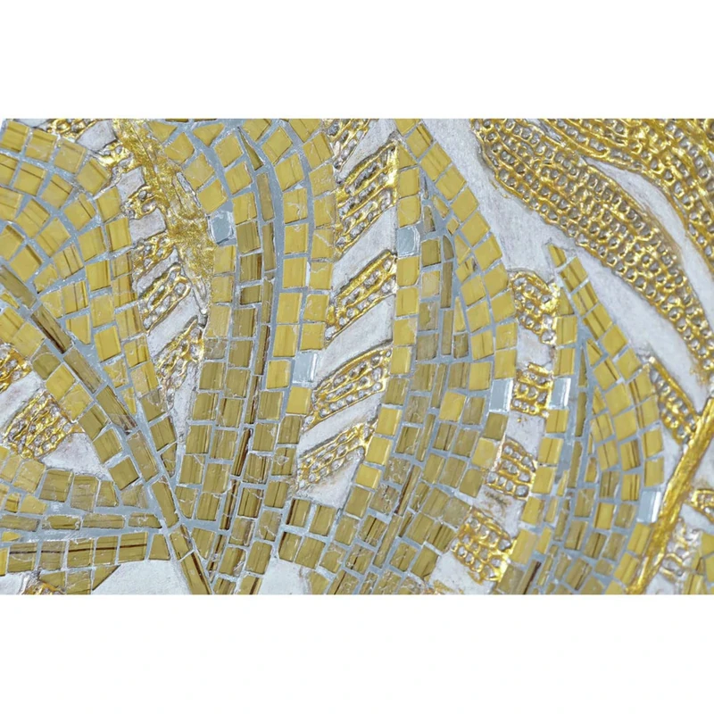 Home Decor Canvas Dkd Leaves Glass Wood MDF (90 X 4 X 70 Cm) - Image 1
