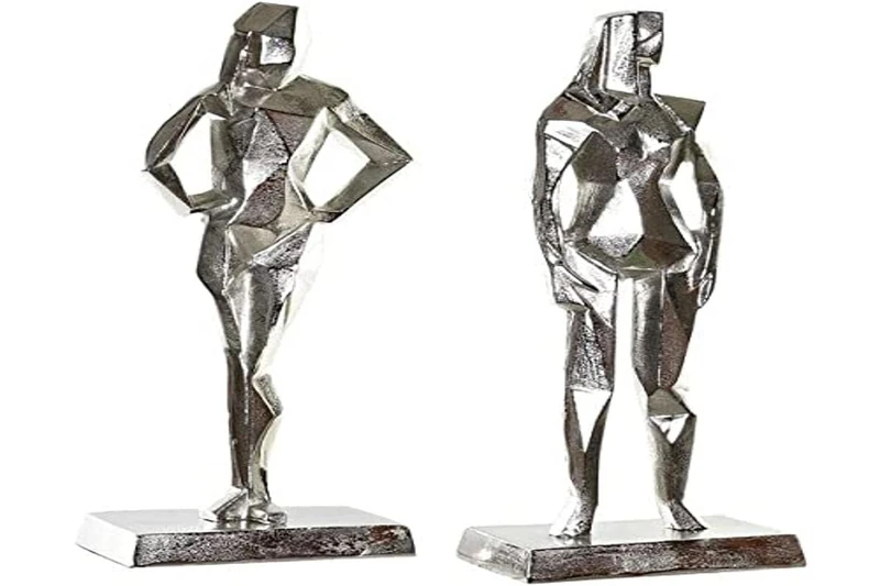 Decorative Figure Dkd Home Decor Aluminium (2 Pcs) (23 X 13 X 62 Cm)
